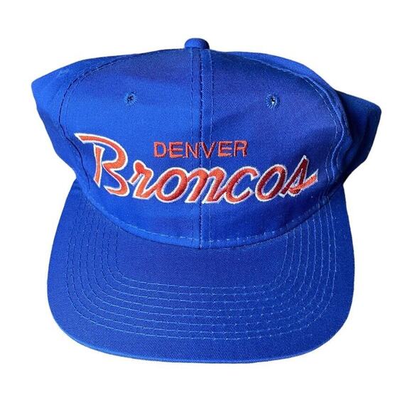 Sports Specialties Denver Broncos Script NFL Snapback Hat Cap 90s Men MINT